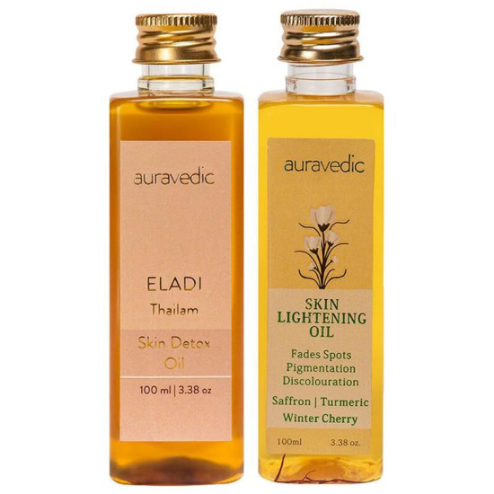 Auravedic Combo Pack of Eladi Thailam & Skin Lightening Oil (100ml Each) image