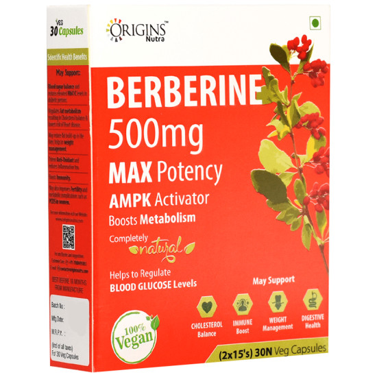 Origins Nutra Berberine 500mg Max Potency Veg Capsule image