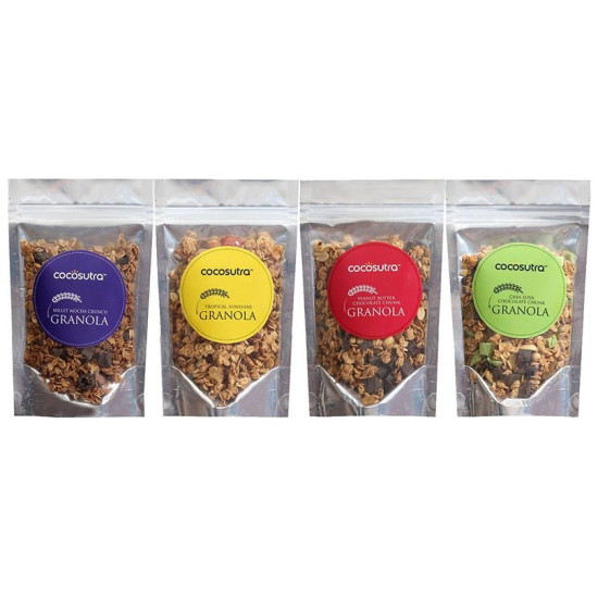 Cocosutra Breakfast Granola Cereal 4-in-1 Oats, Nuts, Seeds and Dry Fruits (100gm Each) image