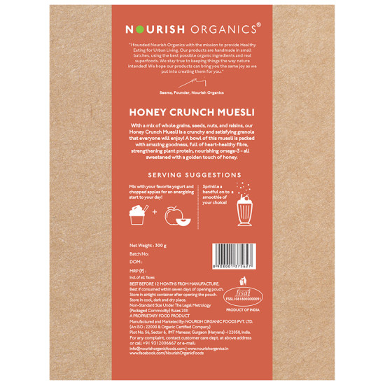 Nourish Organics Honey Crunch Muesli image