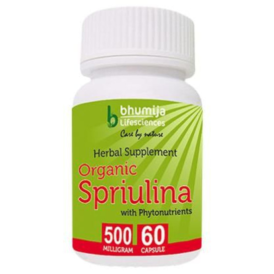 Bhumija Lifesciences Organic Spriulina 500mg Capsule image