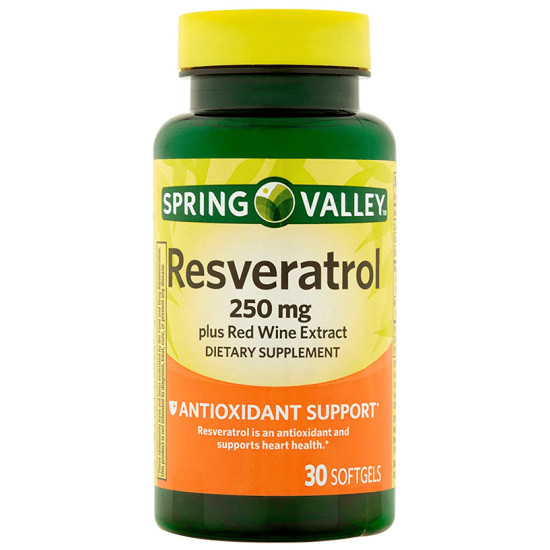 Spring Valley Resveratrol 250mg Plus Red Wine Extract Softgel image