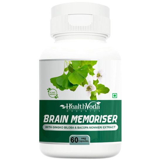 Health Veda Organics Brain Memoriser Veg Capsule image