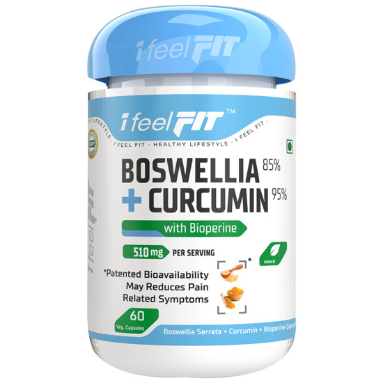 iFeelFIT Boswellia 85% + Curcumin 95% with Bioperine Veg. Capsule image