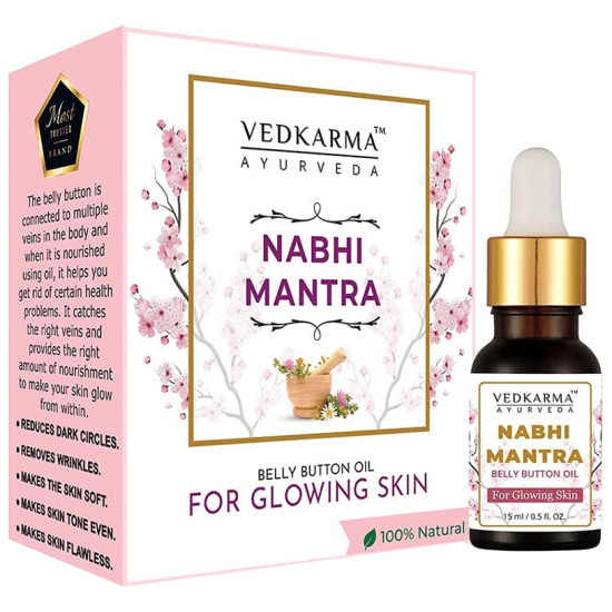 Vedkarma Ayurveda Nabhi Mantra Belly Button Oil for Glowing Skin image