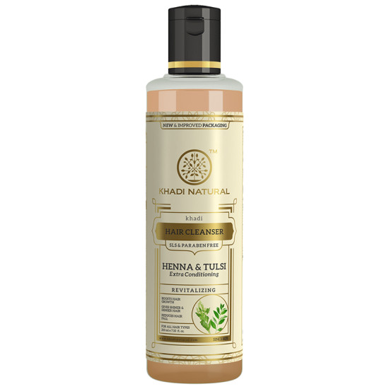 Khadi Naturals Ayurvedic Heena & Tulsi Extra Conditioning Hair Cleanser - SLS Free image