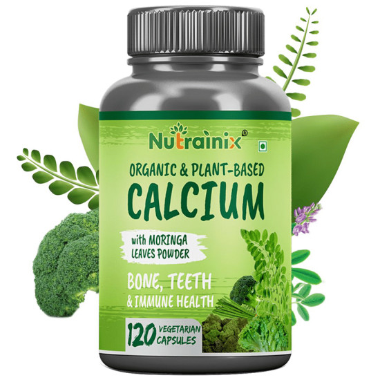 Nutrainix Organic & Plant-Based Calcium Vegetarian Capsule image