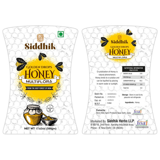 Siddhik Combo Pack of Golden Drops Multiflora Honey 500gm & Giloy Drop 30ml image