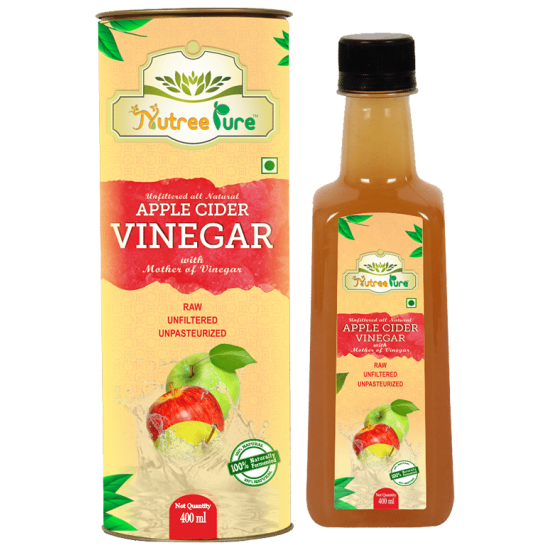 Nutree Pure Apple Cider Vinegar with Mother of Vinegar Raw,Unfiltered,Unpasteurized image