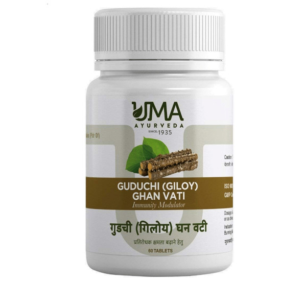 Uma Ayurveda Guduchi (Giloy) Ghan Vati Immunity Modulator image