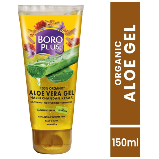 Boroplus 100% Organic Aloe Vera Gel Haldi Chandan Kesar image