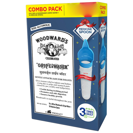 Woodward's Combo Pack of Gripe Water 200ml & 1 Medicine Spoon image