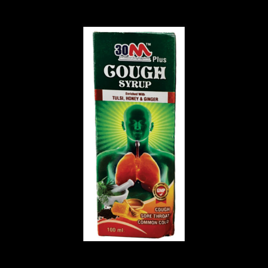 30M Plus Cough Syrup (100ml Each) Tulsi, Honey & Ginger image