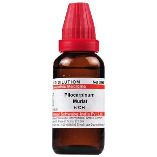 Dr Willmar Schwabe India Pilocarpinum Muriat Dilution 6 CH image