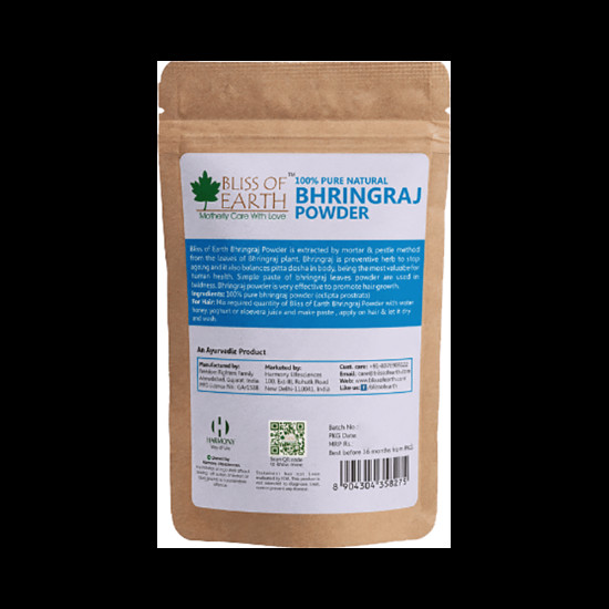 Bliss of Earth 100% Pure Natural Bhringraj Powder image