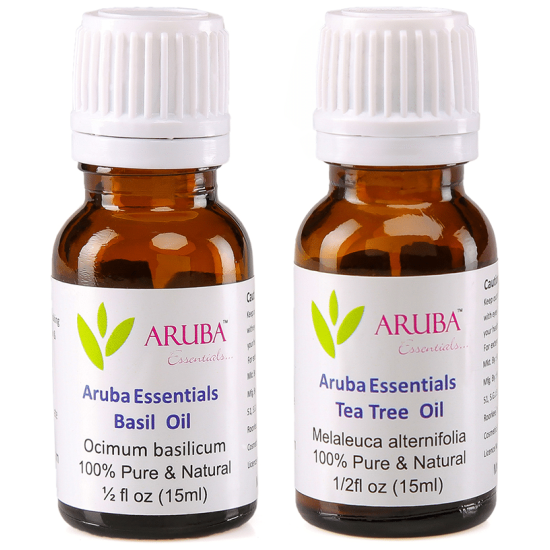 Aruba Essentials Combo Pack of Basil Oil & Tea Tree Oil (15ml Each) image