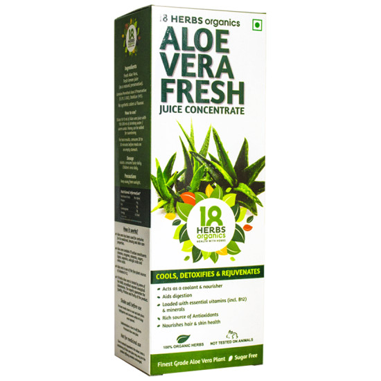 18 Herbs Organics Aloe Vera Fresh Juice Concentrate Sugar Free image