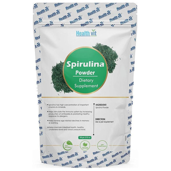 HealthVit Natural Spirulina (Dietary Supplement) Powder image