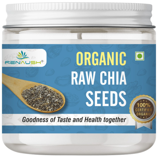 Renaush Combo Pack of Organic Raw Chia Seeds, Raw Flax Seeds, Raw Pumpkin Seeds & Raw Sunflower Seeds (250gm Each) image