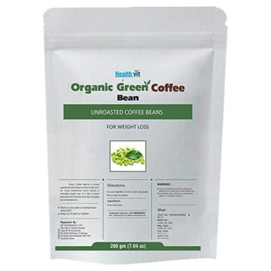 HealthVit Organic Unroasted Green Coffee Beans image