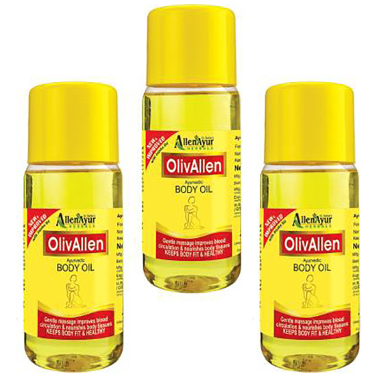 Dr. Sarkar's Allen Ayur Herbals OlivAllen Ayurvedic Body Oil (200ml Each) image