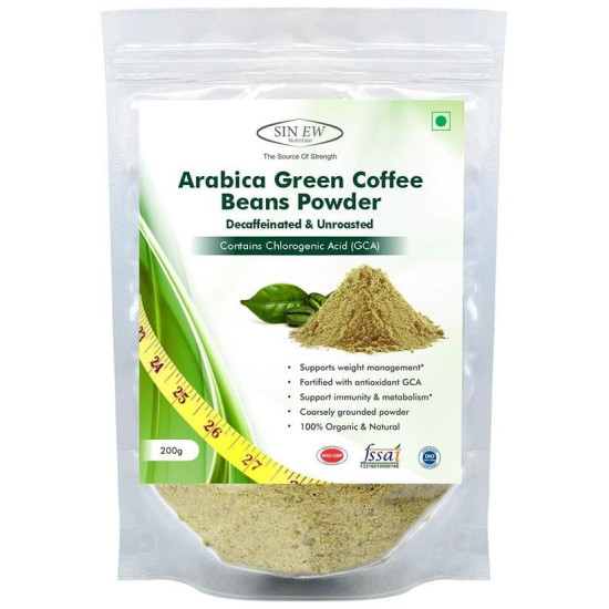 Sinew Nutrition Arabica Green Coffee Beans Powder (200gm Each) image