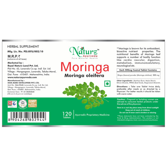 Naturz Ayurveda Moringa Tablet image