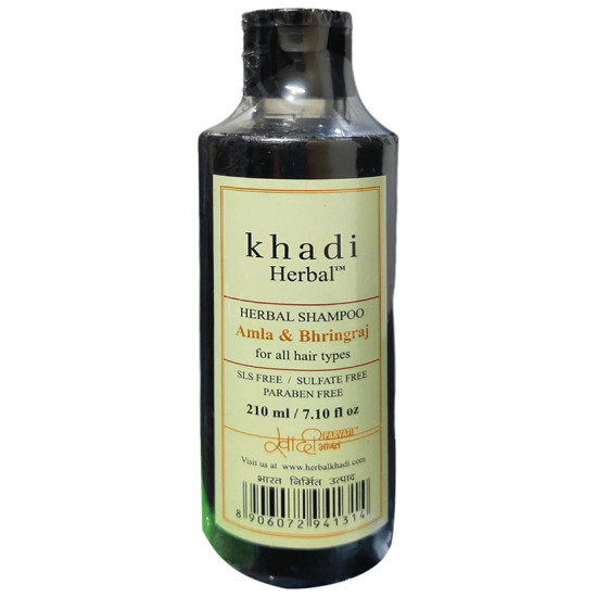 Khadi Herbal Shampoo Amla & Bhringraj SLS Free Sulphate Free Paraben Free image