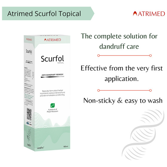 Atrimed Scurfol Topical Anti-Dandruff Shampoo (100ml Each) image