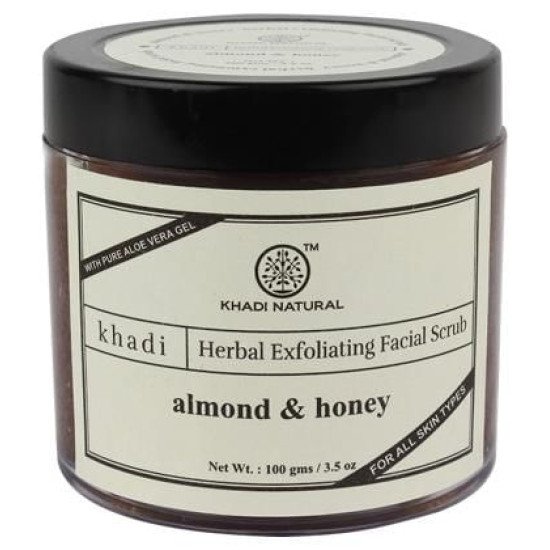 Khadi Naturals Almond & Honey Herbal Exfoliating Facial Scrub image