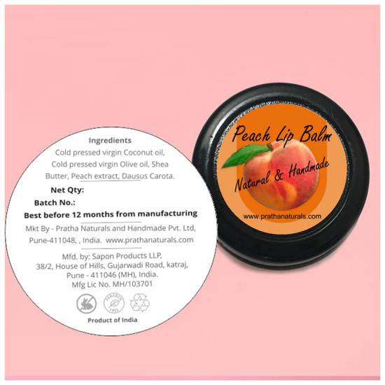 Pratha Natural & Handmade Lip Balm Peach image