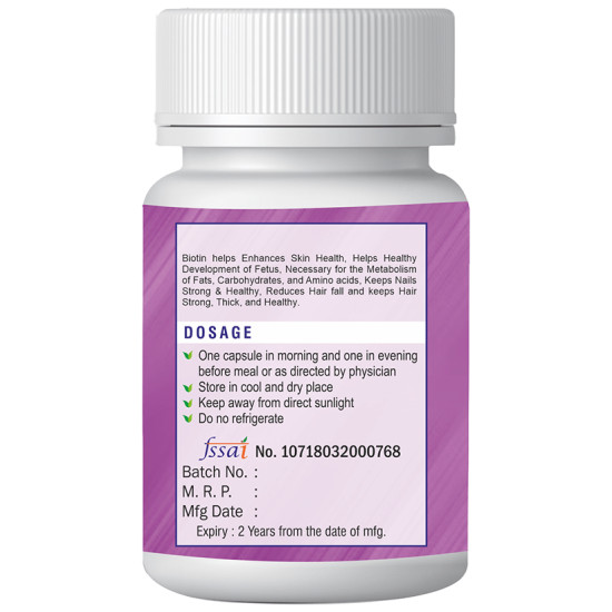 Xovak Pharma Biotin 10000mcg Veg Capsule image