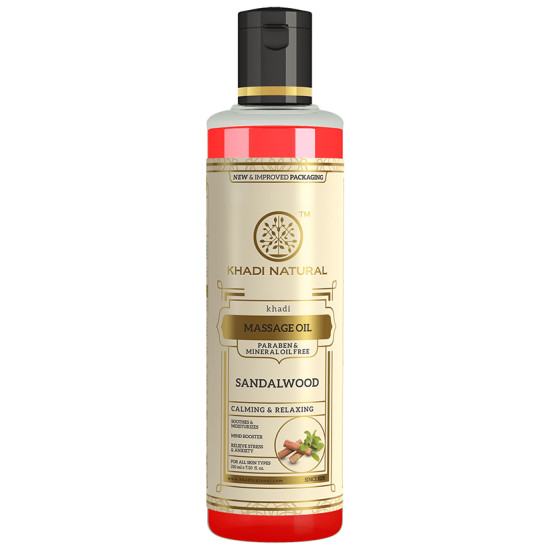 Khadi Naturals Sandalwood Herbal Massage Oil SLS & Paraben Free image