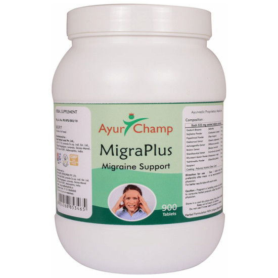 Ayur Champ Migraplus Migraine support Tablet image