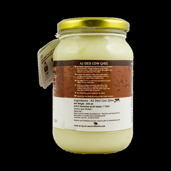 18 Herbs Organics A2 Desi Cow Ghee image