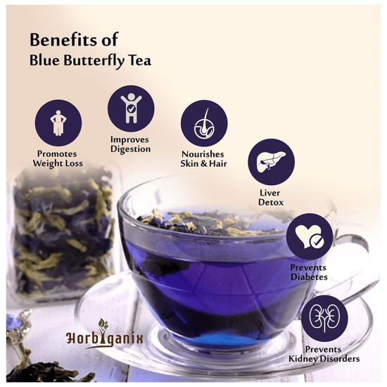 Horbiganix Butterfly Pea Flower Blue Tea image