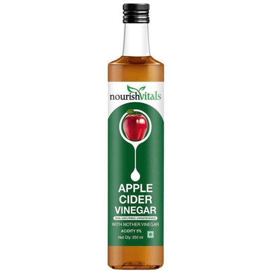 NourishVitals Apple Cider Vinegar with Mother Vinegar Acidity 5% image