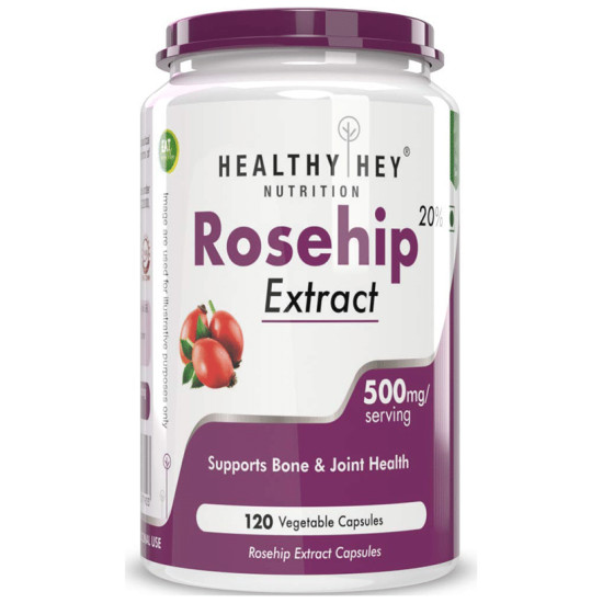 HealthyHey Rosehip Extract 500mg Vegetable Capsule image