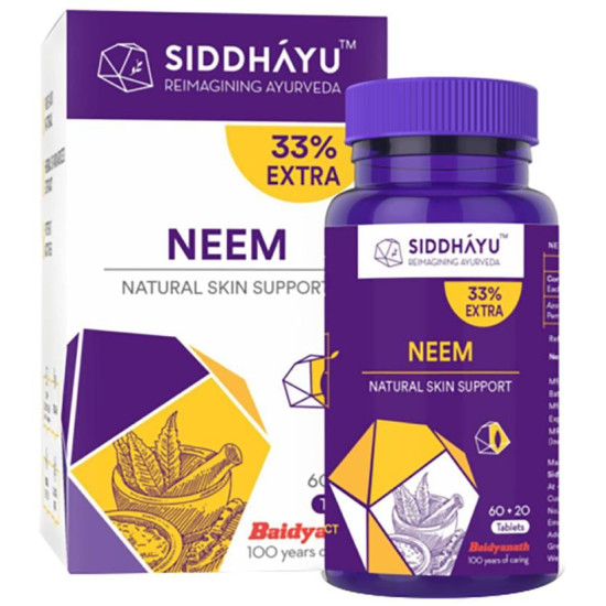 Siddhayu Neem Natural Skin Support Tablet image