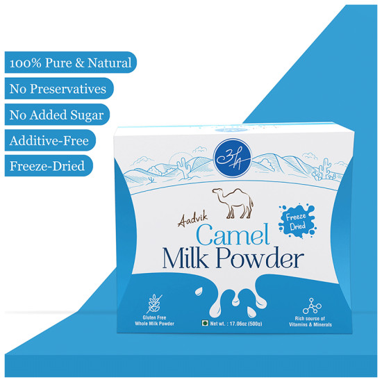 Aadvik Camel Milk Powder Sachet (20gm Each) Gluten Free image