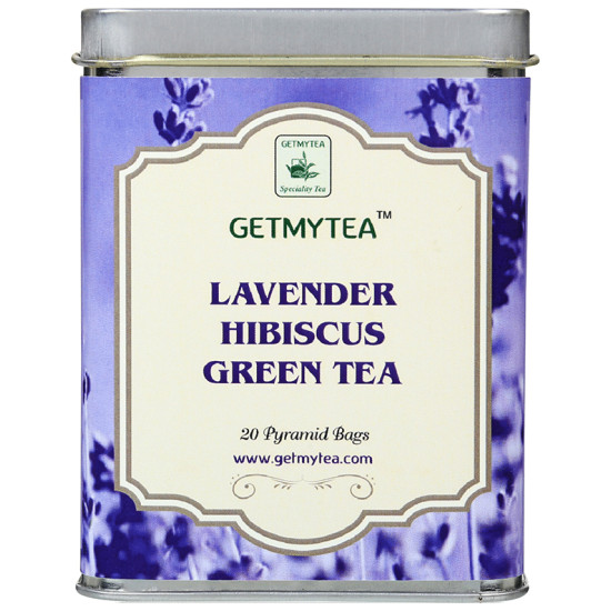 Getmytea Lavender Hibiscus Green Tea Pyramid Bag (2gm Each) image