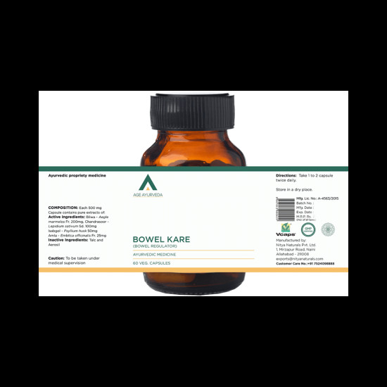 Age Ayurveda Bowel Care Veg Capsule image