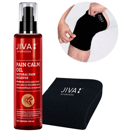 Jiva Pain Calm Oil with Knee Cap Free image