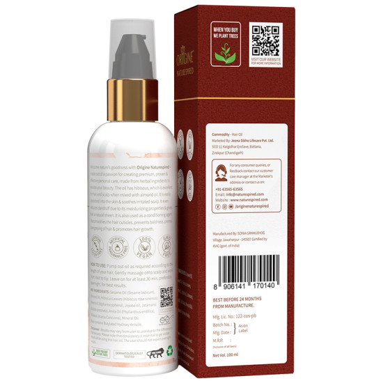 Origine Naturespired Hair Oil Almond & Hibiscus for Root Restoration image