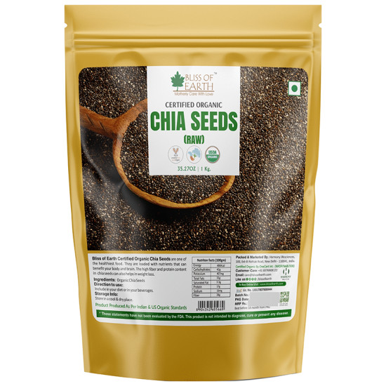 Bliss of Earth Certified Organic Chia Seeds (Raw) image