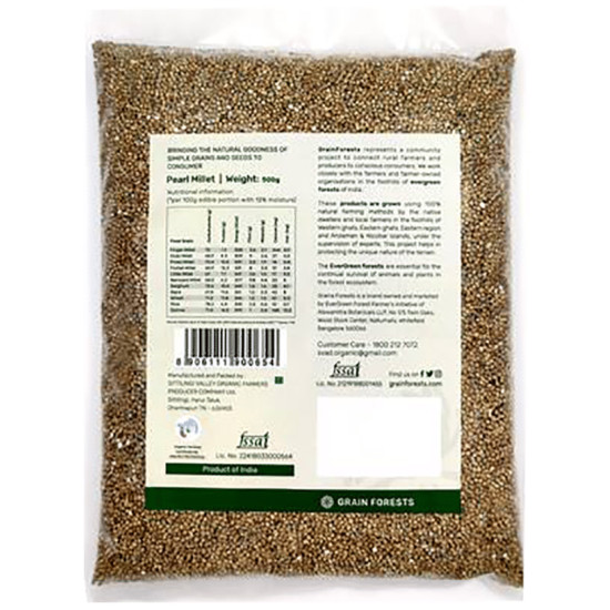 Grain Forests Organic Pearl Millet (Bajra) 500gm Each image