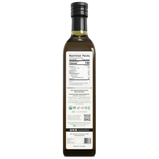 Hesthetic Eatpress Sunflower Cold-Pressed Edible Oil image