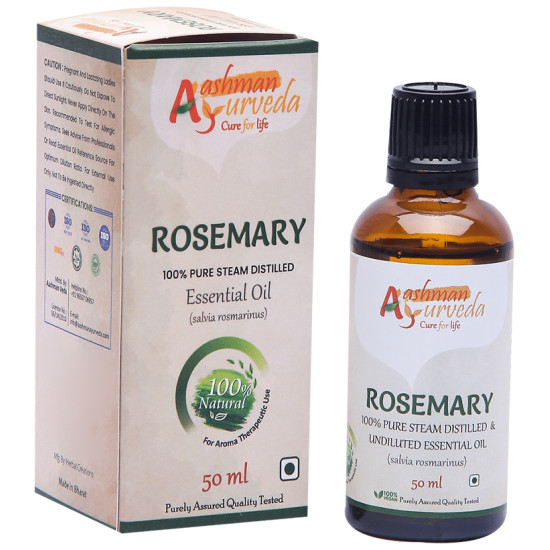 Aashman Ayurveda 100% Pure Steam Distilled Essential Oil (50ml Each) Rosemary image