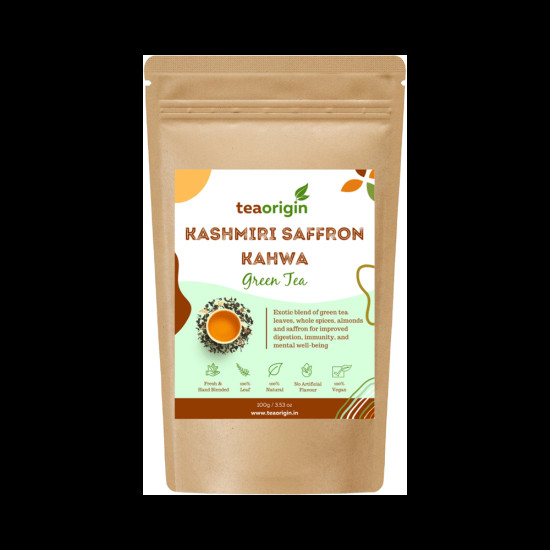 Tea Origin Kashmiri Saffron Kahwa Green Tea image