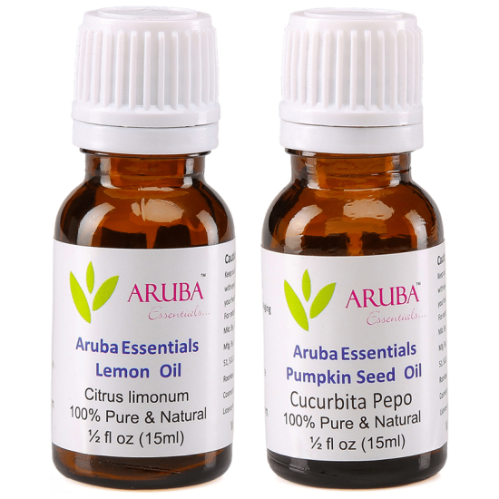 Aruba Essentials Combo Pack of Lemon Oil & Pumpkin Seed Oil (15ml Each) image